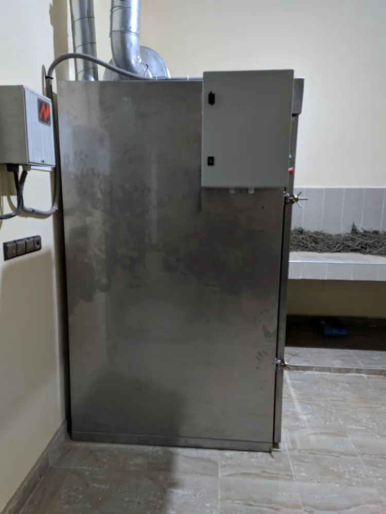 Armoire inox de séchage avec tableau de commande