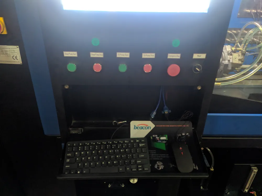 Pupitre de commande du banc de test
