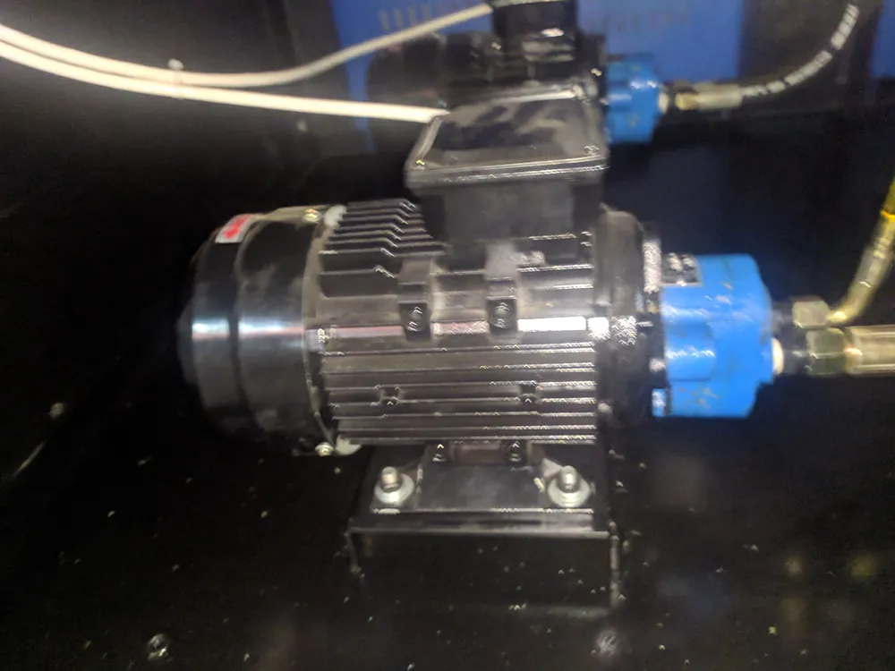 Moteur de pompe en gros plan